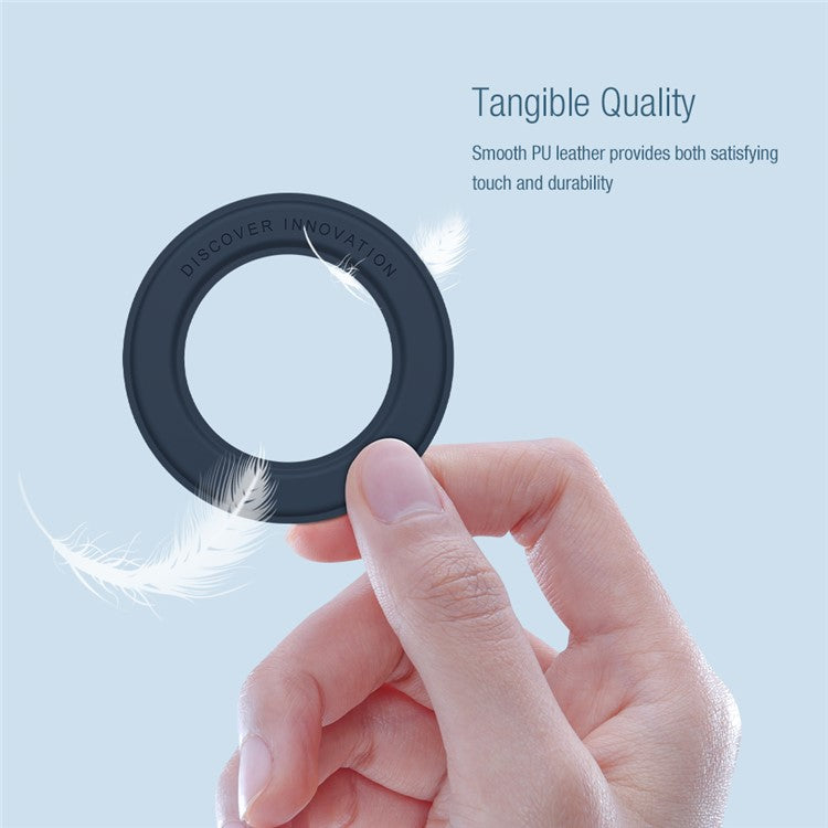 NILLKIN 2Pcs Universal Mobile Phone Round Magnetic Sticker Rings for Magsafe Wireless Charger - Black