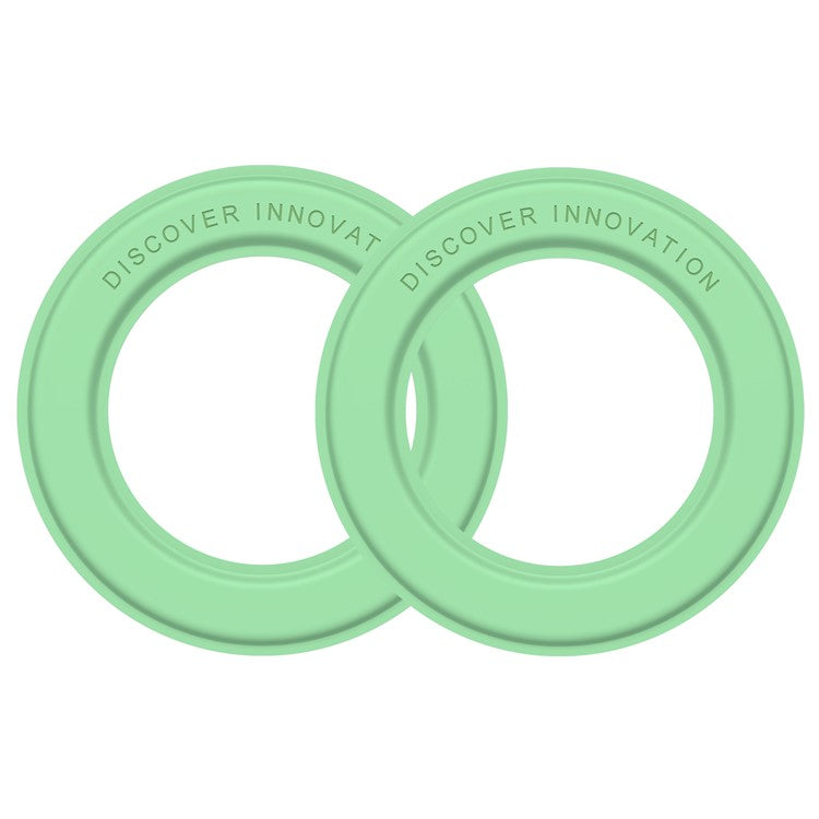 NILLKIN 2Pcs Universal Mobile Phone Round Magnetic Sticker Rings for Magsafe Wireless Charger - Green