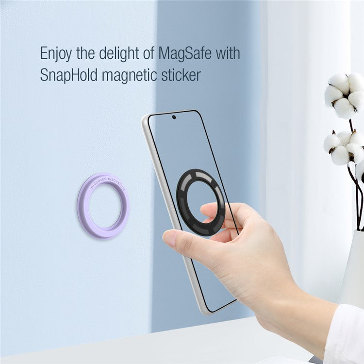 NILLKIN Universal Phone Round Magnetic Adsorption Sticker Ring for Magsafe Wireless Charger - Blue