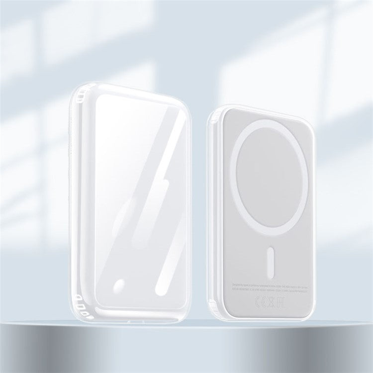 Clear Soft TPU Protective Cover Case for Apple Compatible with MagSafe External Battery Magnetic Charger - Transparent