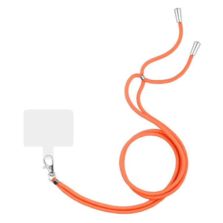 1.5m Universal Crossbody Body Phone Lanyard with Patch Adjustable Shoulder Strap Cellphone Neck Strap - Orange