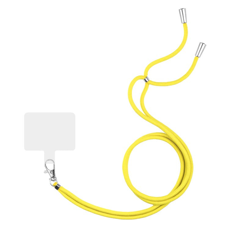 1.5m Universal Crossbody Body Phone Lanyard with Patch Adjustable Shoulder Strap Cellphone Neck Strap - Yellow