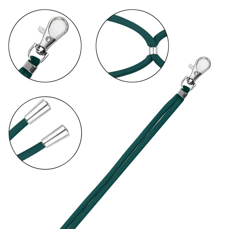 1.5m Universal Crossbody Body Phone Lanyard with Patch Adjustable Shoulder Strap Cellphone Neck Strap - Dark Green