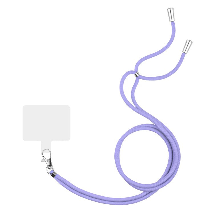 1.5m Universal Crossbody Body Phone Lanyard with Patch Adjustable Shoulder Strap Cellphone Neck Strap - Purple