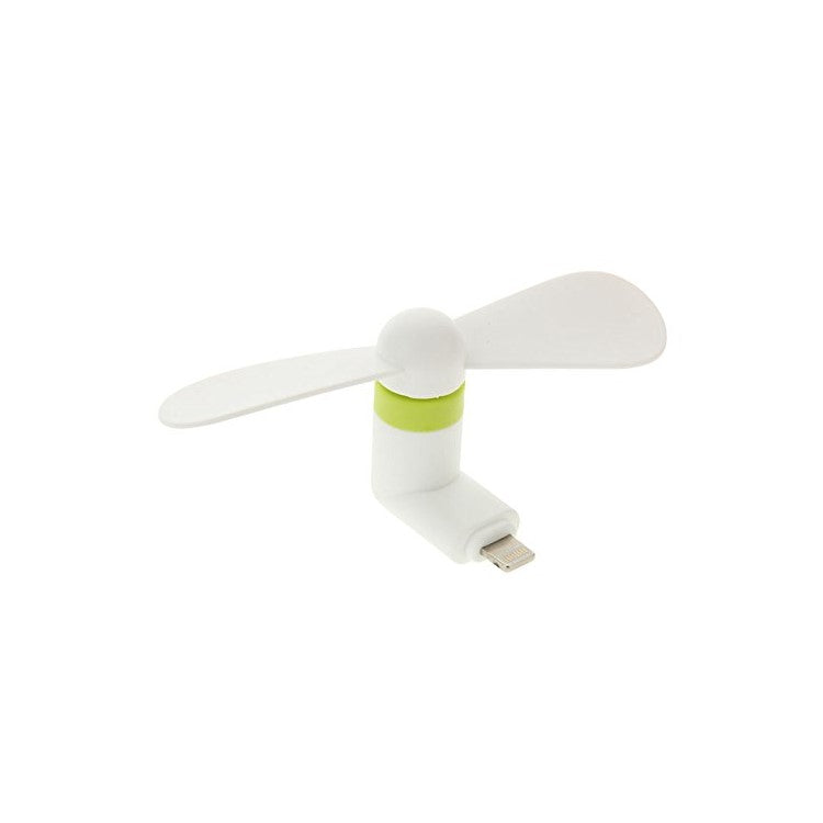 Lightning 8pin USB 2 Blades Mini Fan for iPhone 6s Plus / 6s / 6 - White