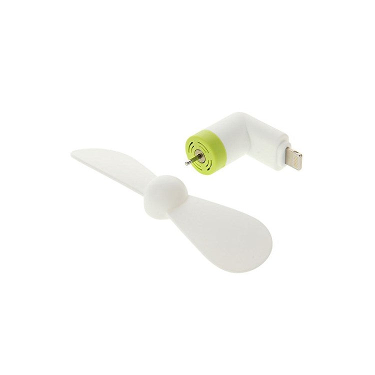 Lightning 8pin USB 2 Blades Mini Fan for iPhone 6s Plus / 6s / 6 - White