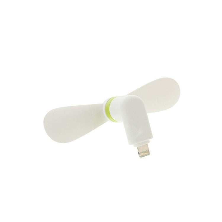 Lightning 8pin USB 2 Blades Mini Fan for iPhone 6s Plus / 6s / 6 - White