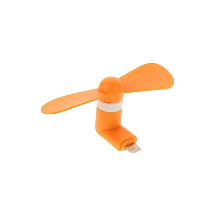 Lightning 8pin USB 2 Blades Mini Fan for iPhone 6s Plus / 6s / 6 - Orange