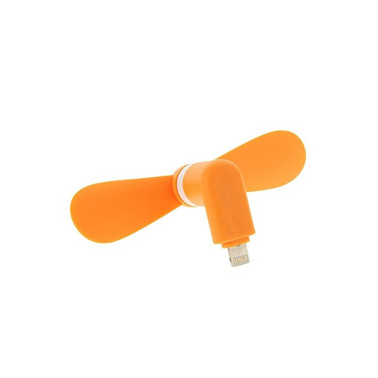 Lightning 8pin USB 2 Blades Mini Fan for iPhone 6s Plus / 6s / 6 - Orange