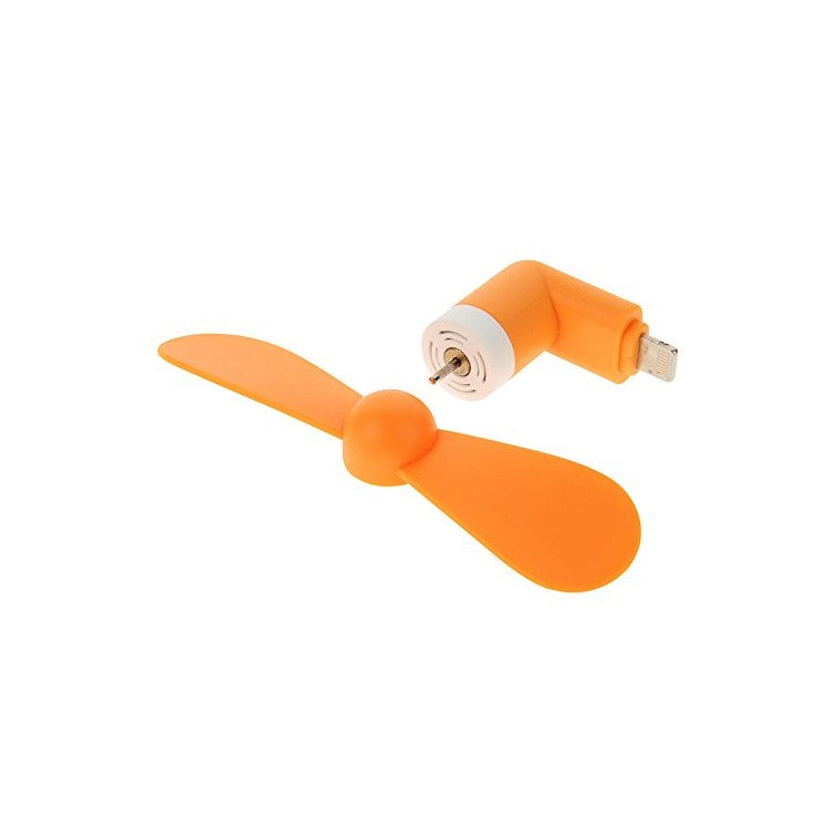 Lightning 8pin USB 2 Blades Mini Fan for iPhone 6s Plus / 6s / 6 - Orange