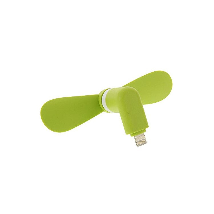 Lightning 8pin USB 2 Blades Mini Fan for iPhone 6s Plus / 6s / 6 - Green