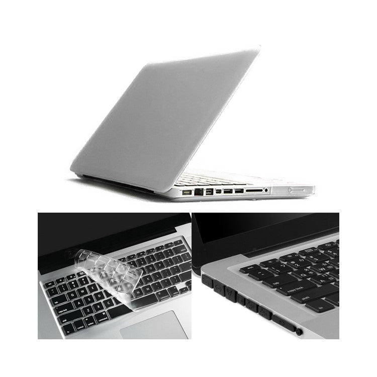 White ENKAY HAT PRINCE Matte PC Protective Cover + Keyboard Film + Anti-dust Plugs for MacBook Pro 13.3" A1278