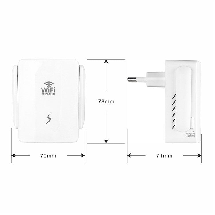 WD-R612U 300Mbps Repeater with Integrated Antenna WiFi Signal Extender Wireless Network Router Amplifier - EU Plug