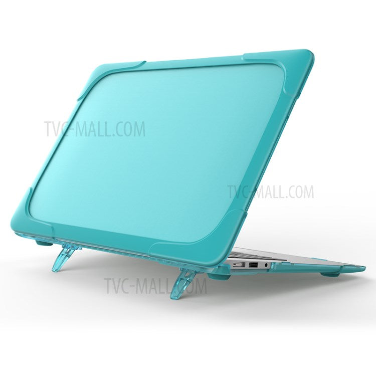 Transparent PC+TPU Hybrid Protective Case for MacBook Air 13" (A1932 / A2179) 2018 / 2019 / 2020 - Blue