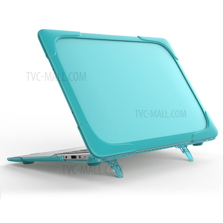 Transparent PC+TPU Hybrid Protective Case for MacBook Air 13" (A1932 / A2179) 2018 / 2019 / 2020 - Blue