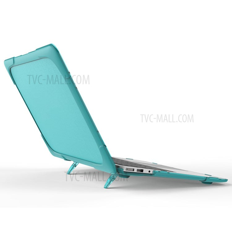 Transparent PC+TPU Hybrid Protective Case for MacBook Air 13" (A1932 / A2179) 2018 / 2019 / 2020 - Blue