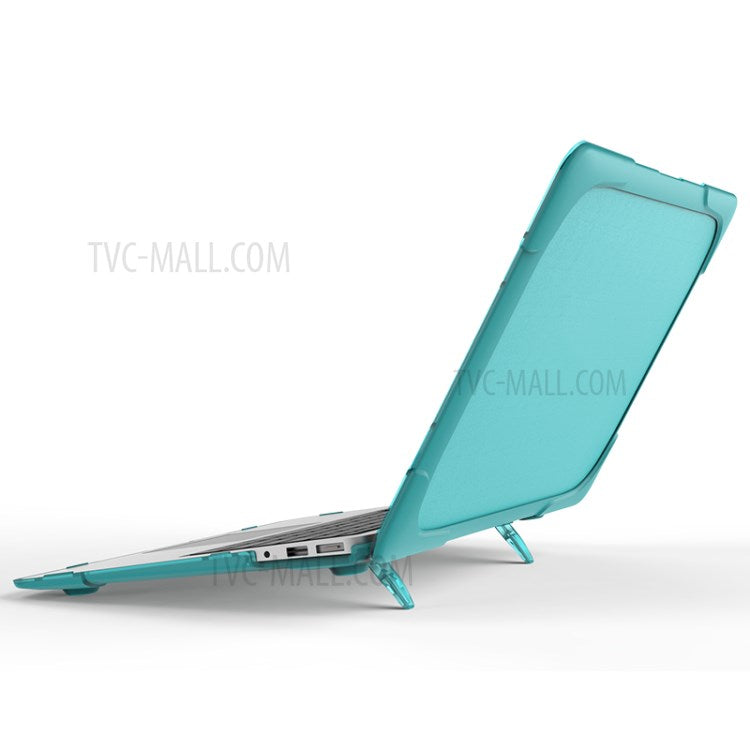 Transparent PC+TPU Hybrid Protective Case for MacBook Air 13" (A1932 / A2179) 2018 / 2019 / 2020 - Blue