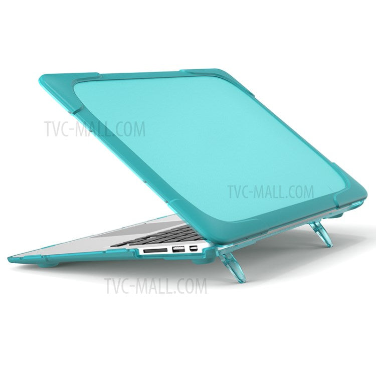 Transparent PC+TPU Hybrid Protective Case for MacBook Air 13" (A1932 / A2179) 2018 / 2019 / 2020 - Blue