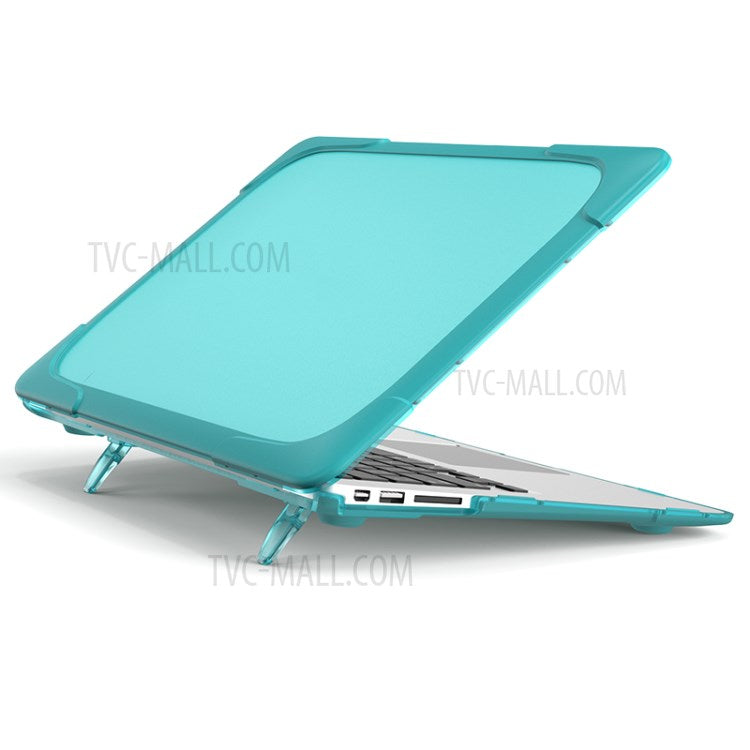 Transparent PC+TPU Hybrid Protective Case for MacBook Air 13" (A1932 / A2179) 2018 / 2019 / 2020 - Blue