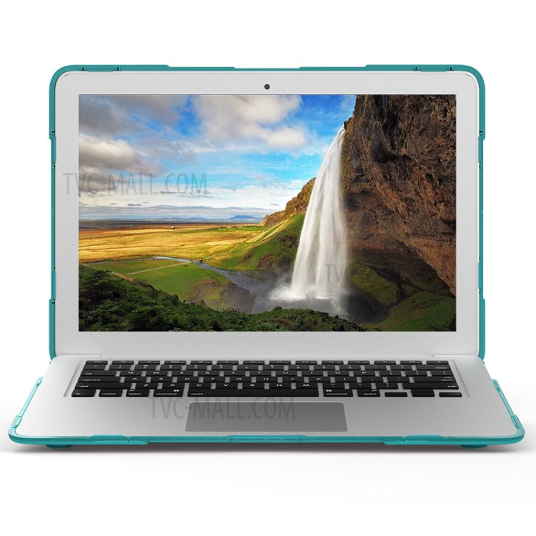 Transparent PC+TPU Hybrid Protective Case for MacBook Air 13" (A1932 / A2179) 2018 / 2019 / 2020 - Blue