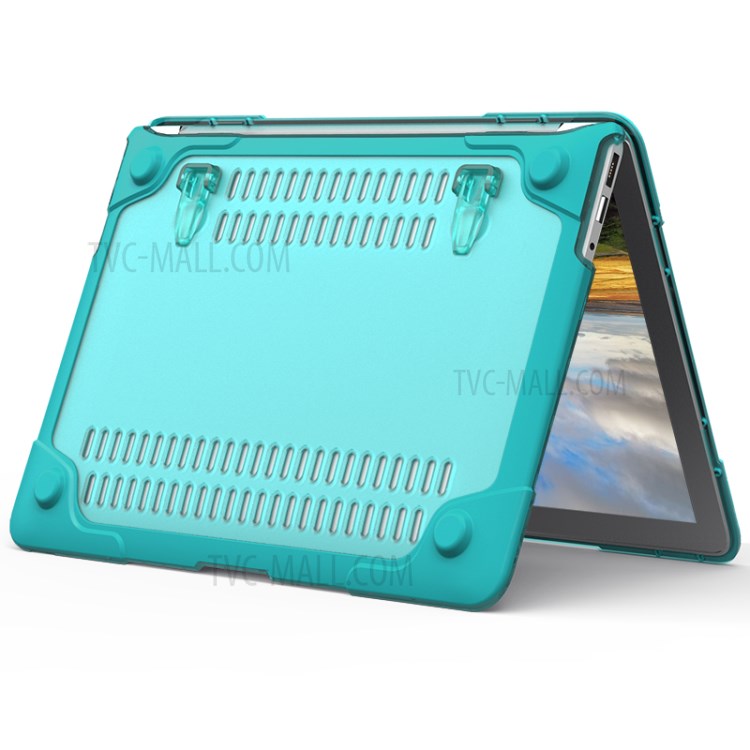 Transparent PC+TPU Hybrid Protective Case for MacBook Air 13" (A1932 / A2179) 2018 / 2019 / 2020 - Blue