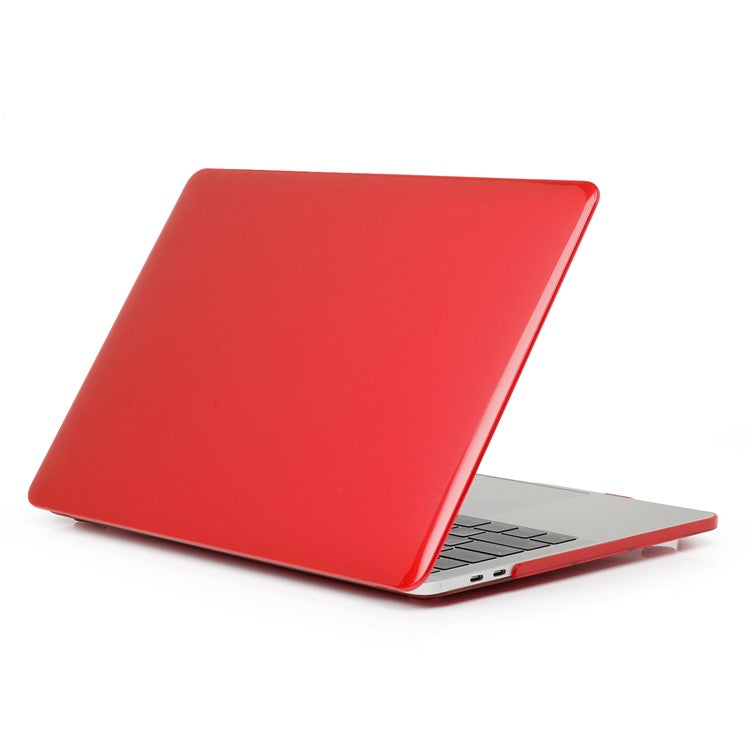 Shock Absorption Hard Shell for MacBook Pro 13 inch A1706 / A1708 / A1989 / A2159 / A2251 / A2289 / A2338, See-through Design Protective Cover - Red