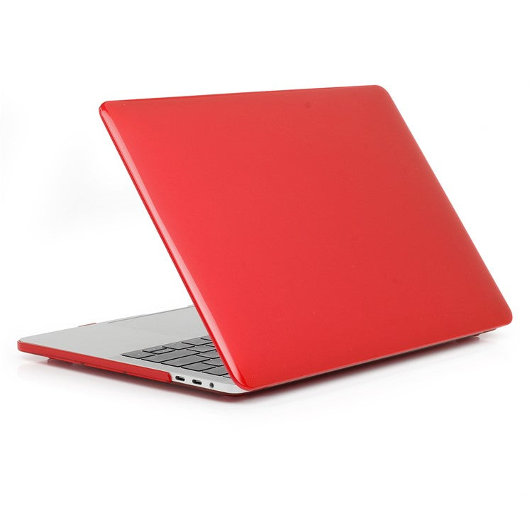 Shock Absorption Hard Shell for MacBook Pro 13 inch A1706 / A1708 / A1989 / A2159 / A2251 / A2289 / A2338, See-through Design Protective Cover - Red