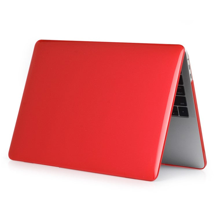 Shock Absorption Hard Shell for MacBook Pro 13 inch A1706 / A1708 / A1989 / A2159 / A2251 / A2289 / A2338, See-through Design Protective Cover - Red