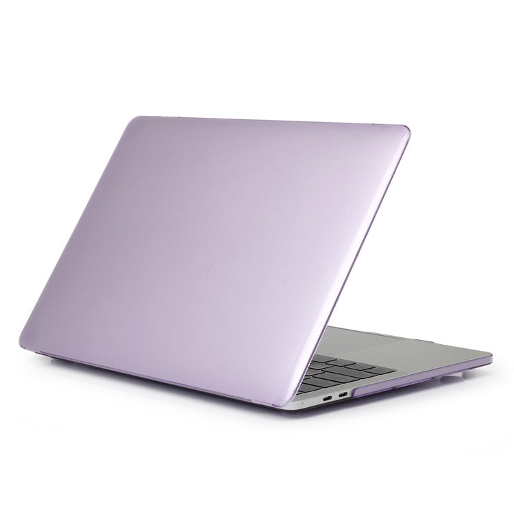 Shock Absorption Hard Shell for MacBook Pro 13 inch A1706 / A1708 / A1989 / A2159 / A2251 / A2289 / A2338, See-through Design Protective Cover - Purple