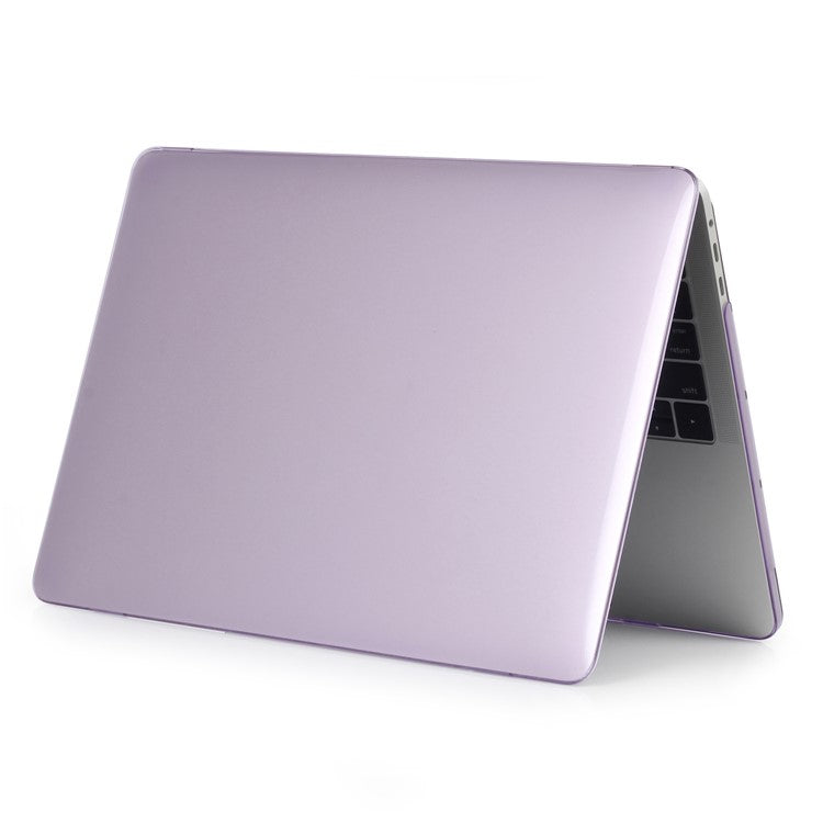 Shock Absorption Hard Shell for MacBook Pro 13 inch A1706 / A1708 / A1989 / A2159 / A2251 / A2289 / A2338, See-through Design Protective Cover - Purple