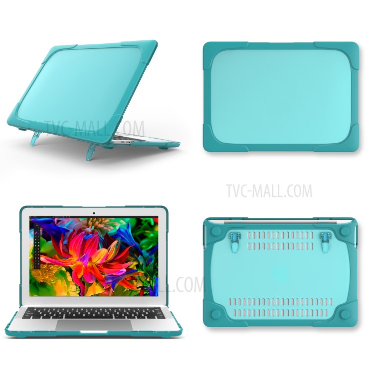 Two-piece Plastic + TPU Protective Laptop Case for MacBook Pro 13 inch with / without Touch Bar (2020-2016) A1706 A1989 A2159 A1708 - Baby Blue