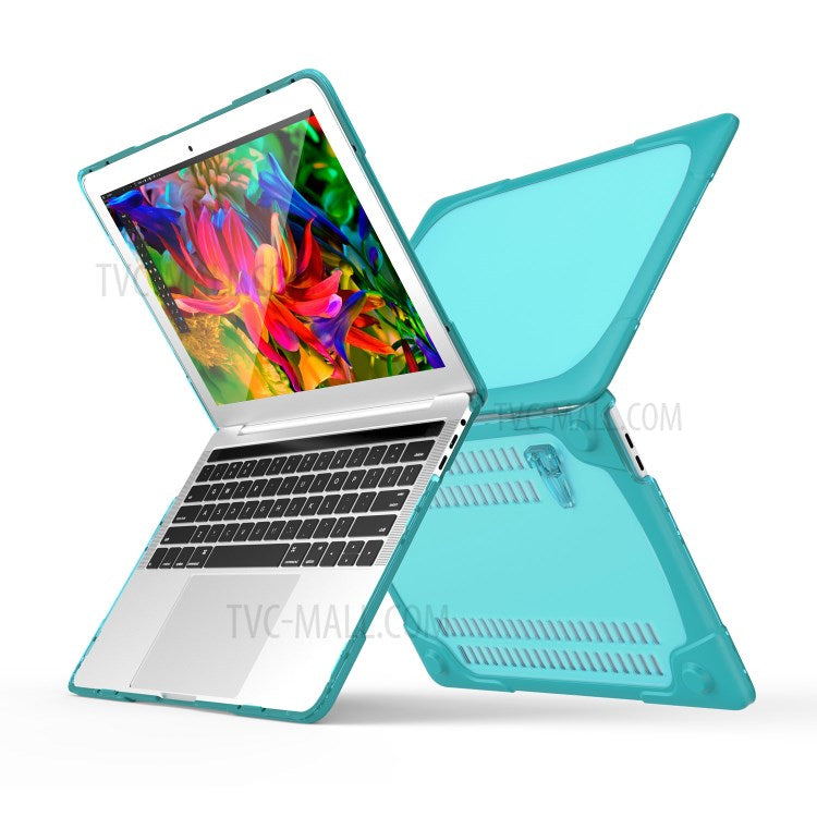 Two-piece Plastic + TPU Protective Laptop Case for MacBook Pro 13 inch with / without Touch Bar (2020-2016) A1706 A1989 A2159 A1708 - Baby Blue