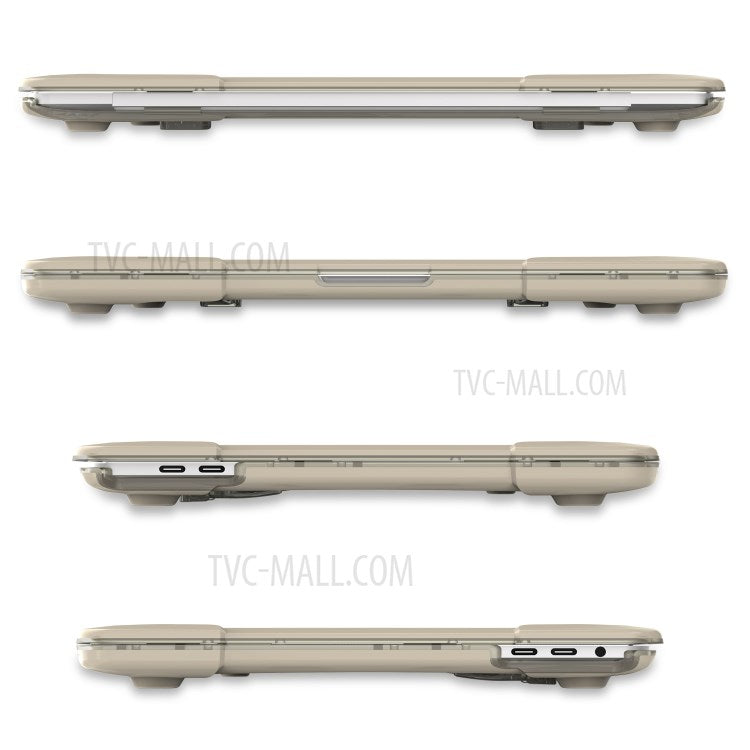 Two-piece Plastic + TPU Protective Laptop Case for MacBook Pro 13 inch with / without Touch Bar (2020-2016) A1706 A1989 A2159 A1708 - Khaki