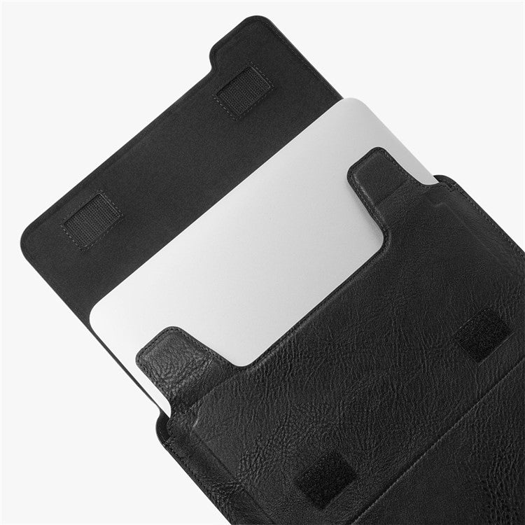 NILLKIN Notebook Bracket Mouse Pad PU Leather Sleeve Case Protector Bag for 14-inch Laptop - Black