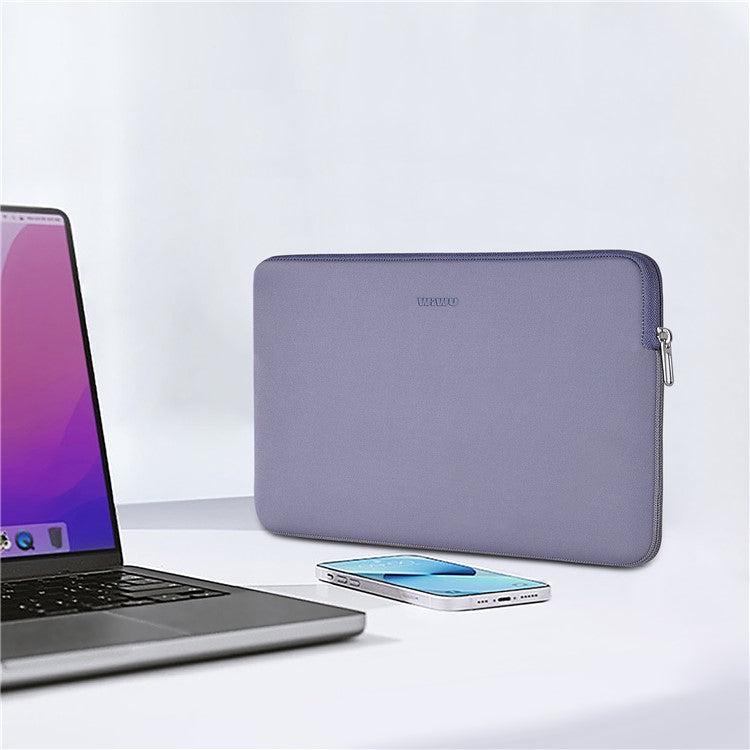 WIWU Zero Sleeve 16-inch Laptop Bag Soft Lining Portable Notebook Carrying Pouch - Purple