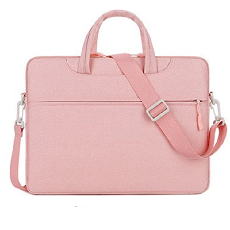 Universal Laptop Handbag Shoulder Bag Notebook Carrying Case Briefcase for 13-14 inch Laptop (Inner Size: 36x27cm) - Pink