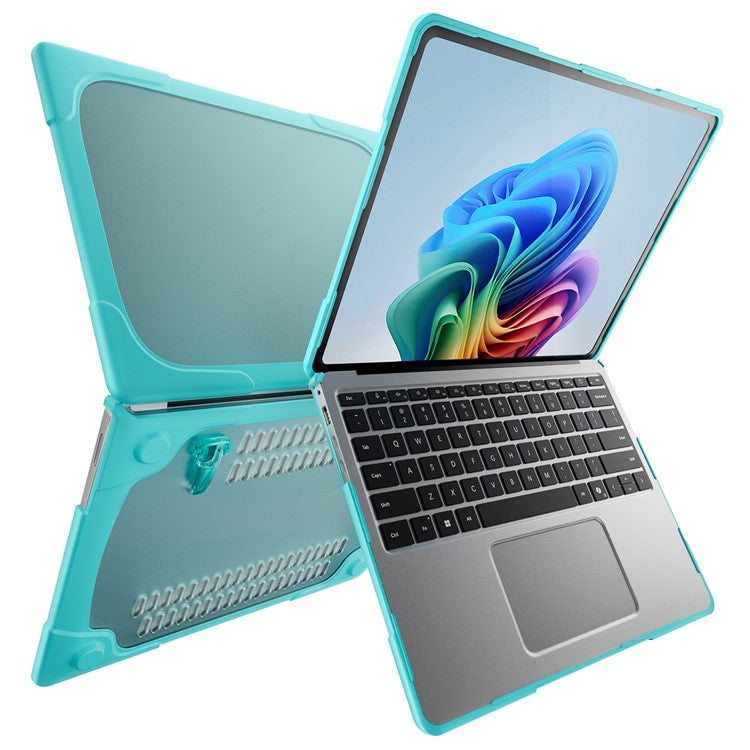 For Microsoft Surface Laptop 7 13.8-inch Laptop Case Stand Design Notebook TPU PC Cover - Baby Blue