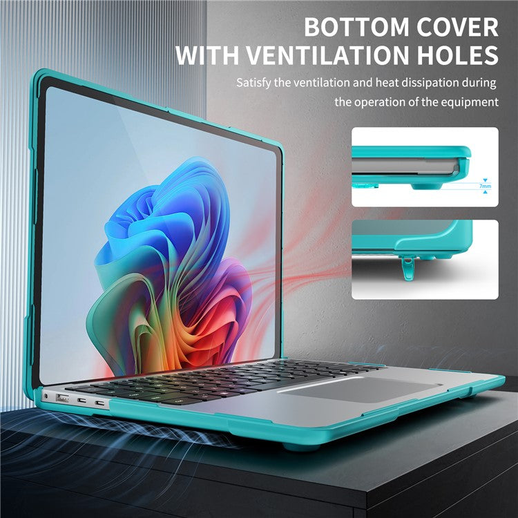 For Microsoft Surface Laptop 7 13.8-inch Laptop Case Stand Design Notebook TPU PC Cover - Baby Blue