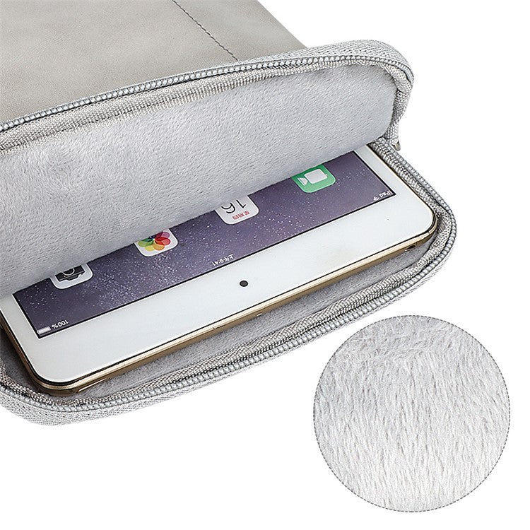 ND00S Portable Sleeve Case Shockproof Bag Cover with Pen Pocket for iPad Air/Pro 9.7-10.8 Inch Tablet - Dark Grey