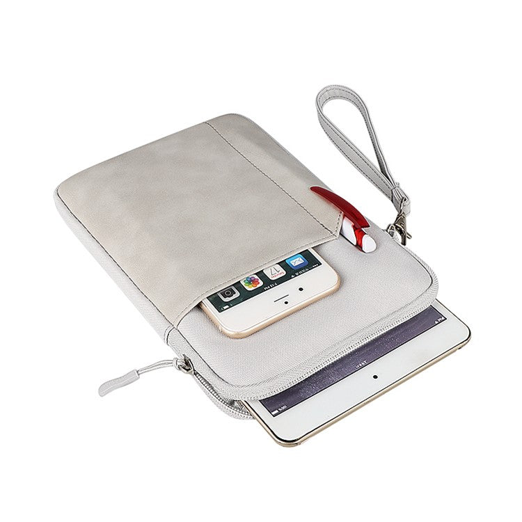 ND00S Portable Sleeve Case Shockproof Bag Cover with Pen Pocket for iPad Air/Pro 9.7-10.8 Inch Tablet - Light Grey