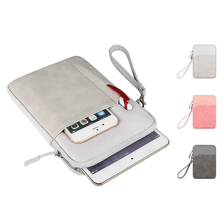 ND00S Portable Sleeve Case Shockproof Bag Cover with Pen Pocket for iPad Air/Pro 9.7-10.8 Inch Tablet - Light Grey