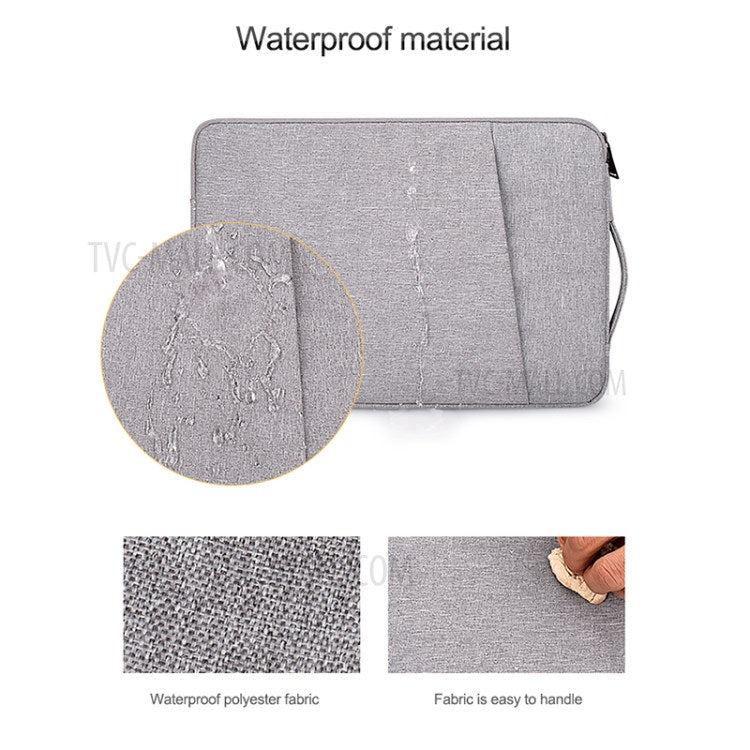 ND01D Wear-Resistant Waterproof Notebook Computer Protective Sleeve Case for 14.1-15.4 inches Laptop - Grey