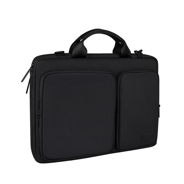 ST11 Laptop Handbag Sleeve Case Business Waterproof Pouch Shoulder Bag for 15.6 inch Notebook - Black