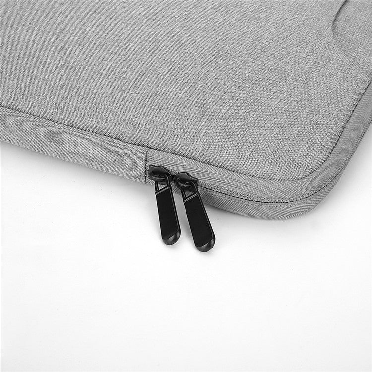 N004 Portable Laptop Case Shockproof Computer Bag Sleeve Cover Handbag for 13.3 inch Notebook - Light Grey