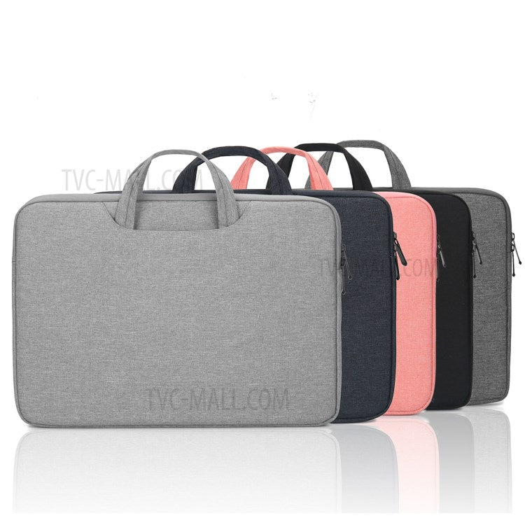 N004 Shockproof Laptop Carrying Case Business Briefcase Waterproof Messenger Handbag for 14.1-15.4 inch Notebook - Light Grey