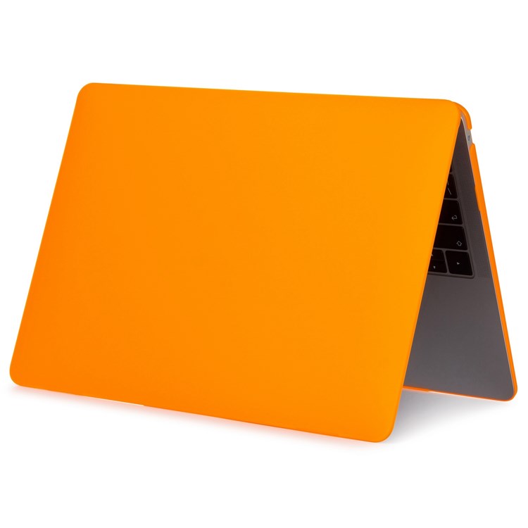 For MacBook Pro 16 inch (2024) (2023) (2021) (A2485) Scratch-Resistant Matte PC Front and Back Protective Shell - Orange