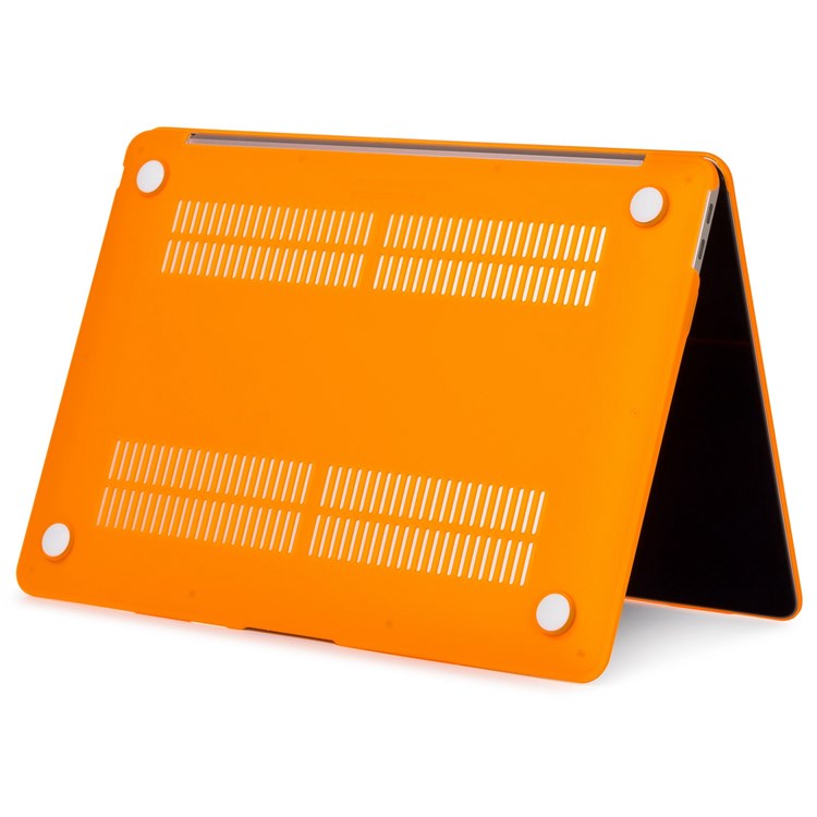 For MacBook Pro 16 inch (2024) (2023) (2021) (A2485) Scratch-Resistant Matte PC Front and Back Protective Shell - Orange