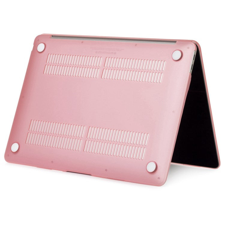 For MacBook Pro 16 inch (2024) (2023) (2021) (A2485) Scratch-Resistant Matte PC Front and Back Protective Shell - Pink