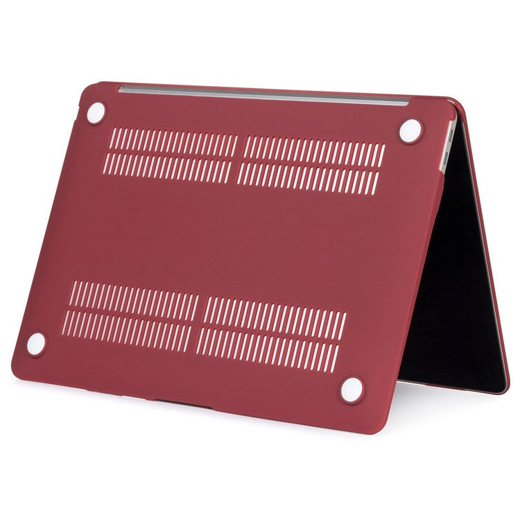 For MacBook Pro 16 inch (2024) (2023) (2021) (A2485) Scratch-Resistant Matte PC Front and Back Protective Shell - Wine Red