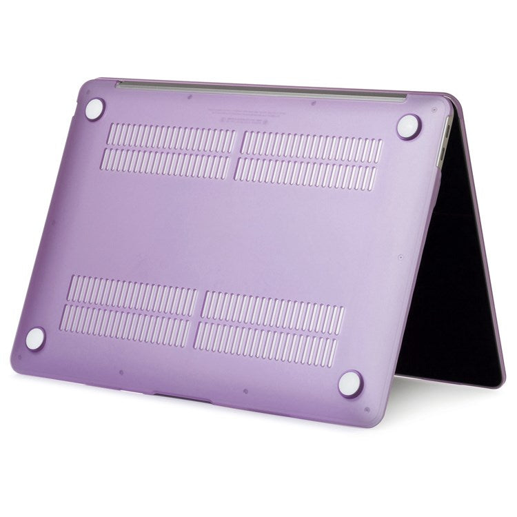 For MacBook Pro 16 inch (2024) (2023) (2021) (A2485) Scratch-Resistant Matte PC Front and Back Protective Shell - Purple